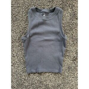 Holister Women's Blue Waffle Knit Tank Top, Size XS